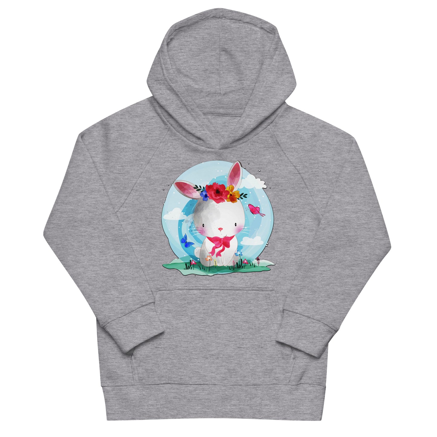 Cute Bunny with Flowers Hoodie, No. 0082