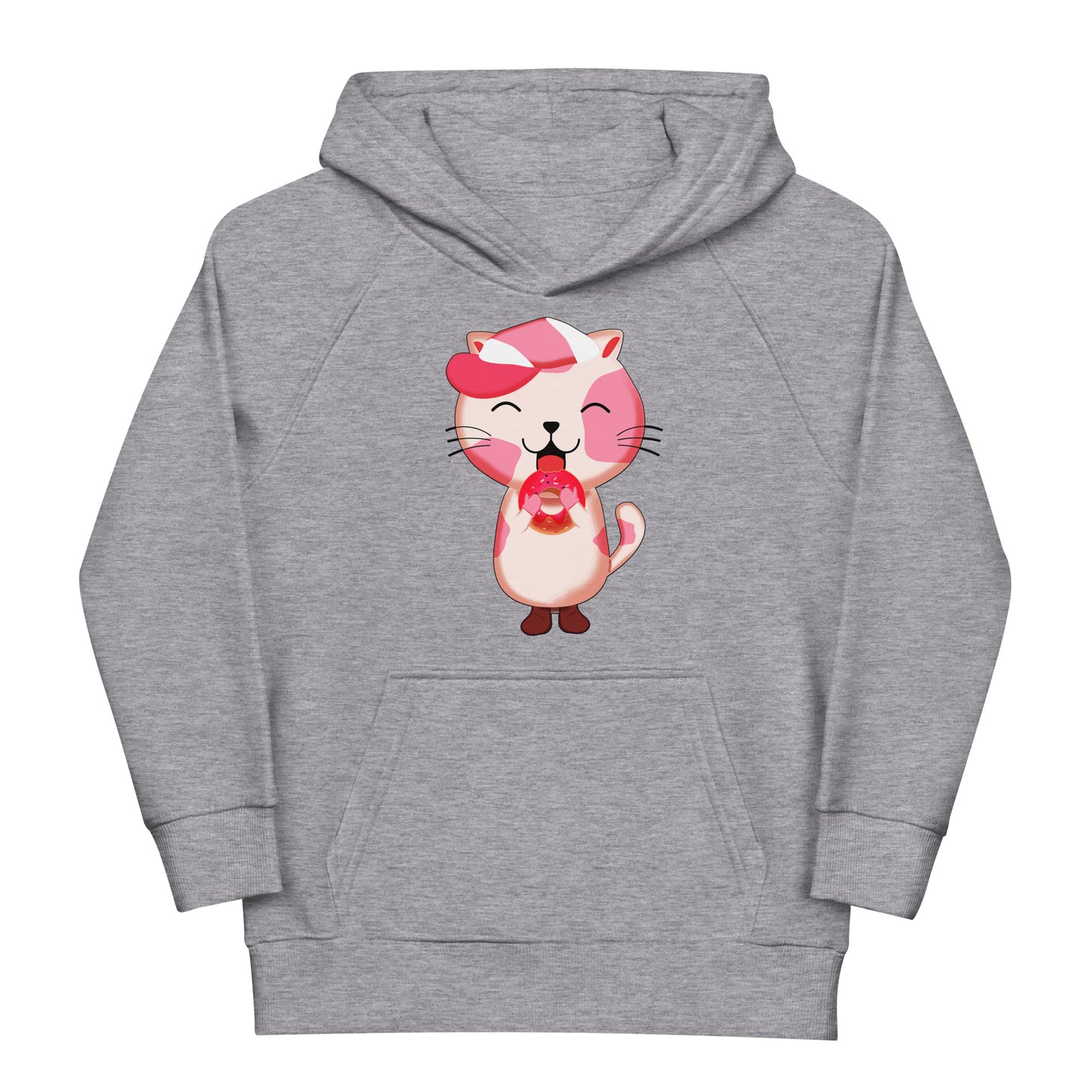 Cute Cat Eating Donut Hoodie, No. 0281