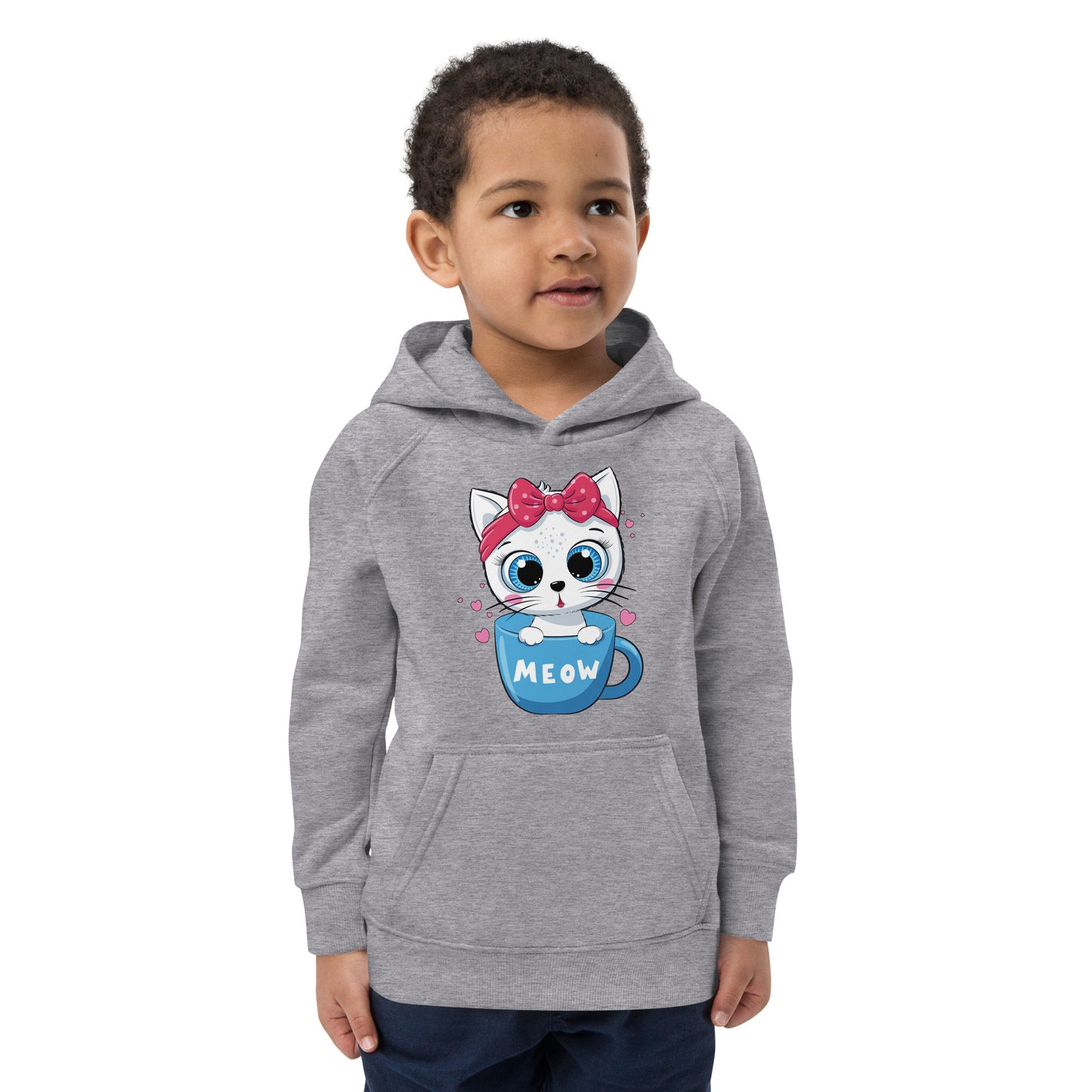 Cute Baby Cat Sitting in Cup Hoodie, No. 0269