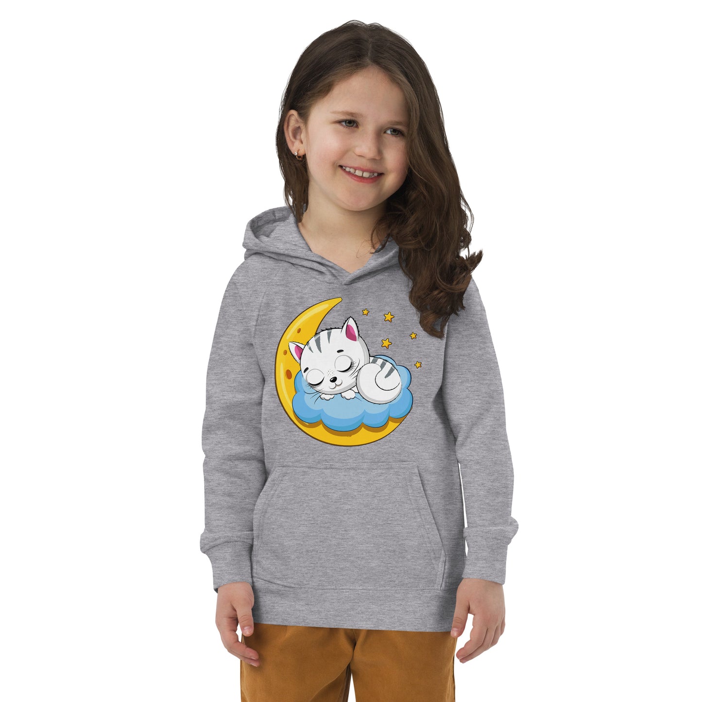 Cute Baby Cat Sleeping on the Clouds Hoodie, No. 0271