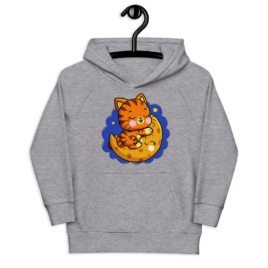 Cute Baby Cat Sleeping on the Moon Hoodie, No. 0272