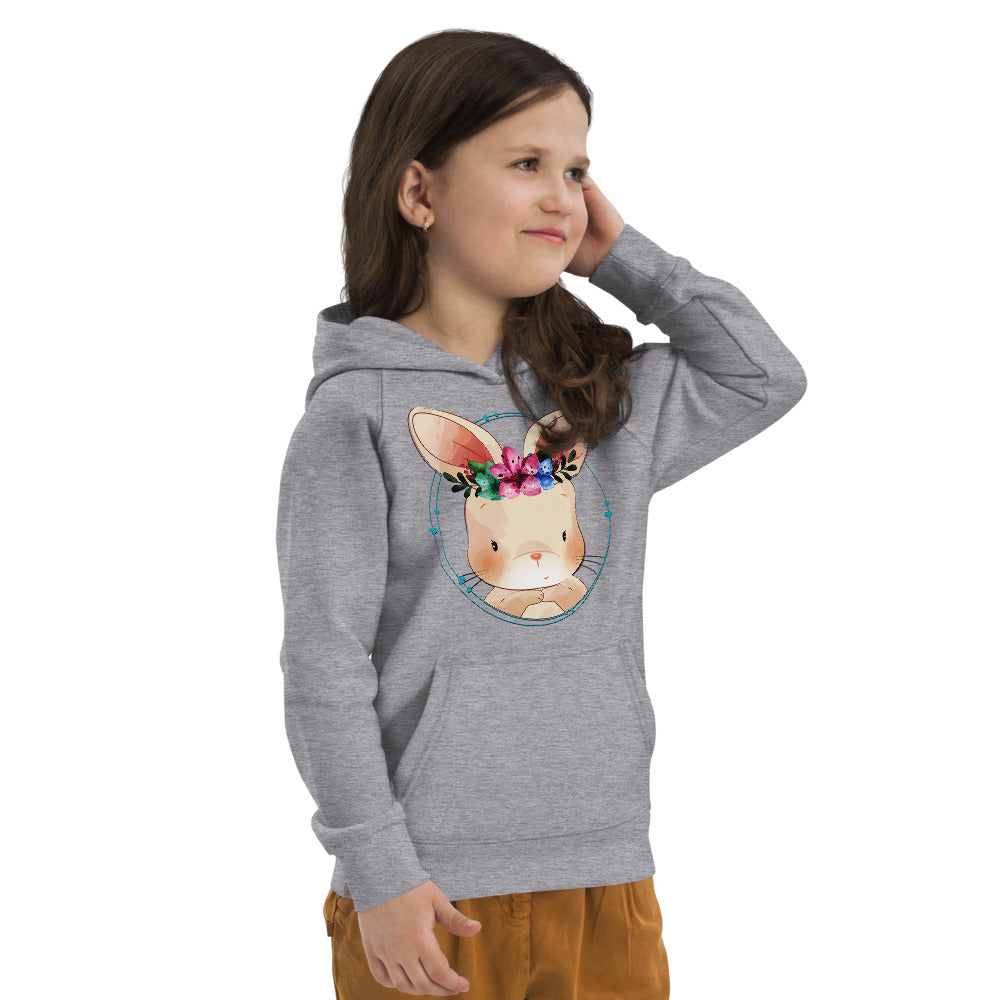 Little Bunny with Floral, Hoodies, No. 0074