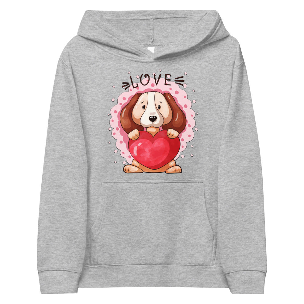 Lovely Puppy Dog with Heart, Hoodies, No. 0482