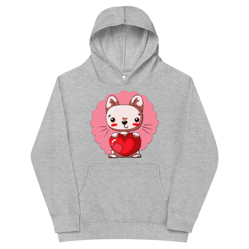 Cute Kitty Cat with Heart, Hoodies, No. 0330