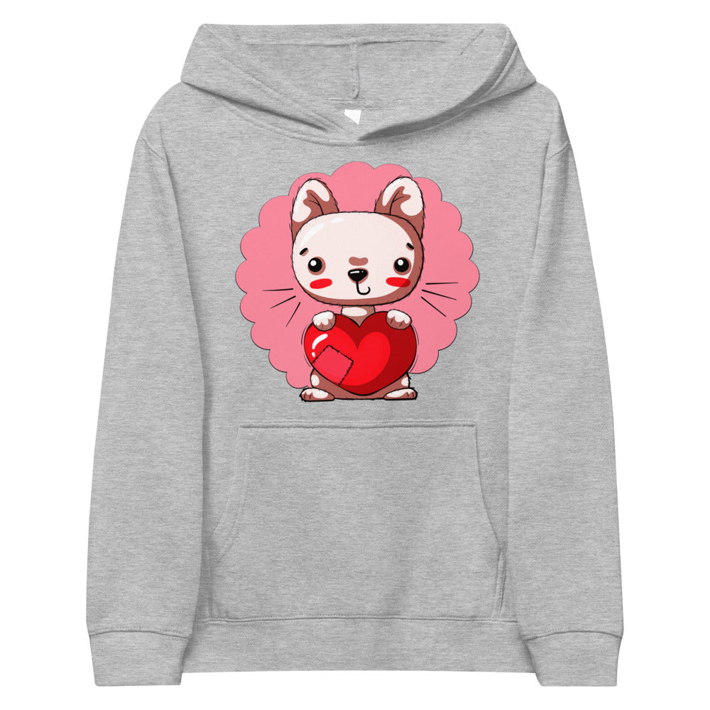 Cute Kitty Cat with Heart, Hoodies, No. 0330