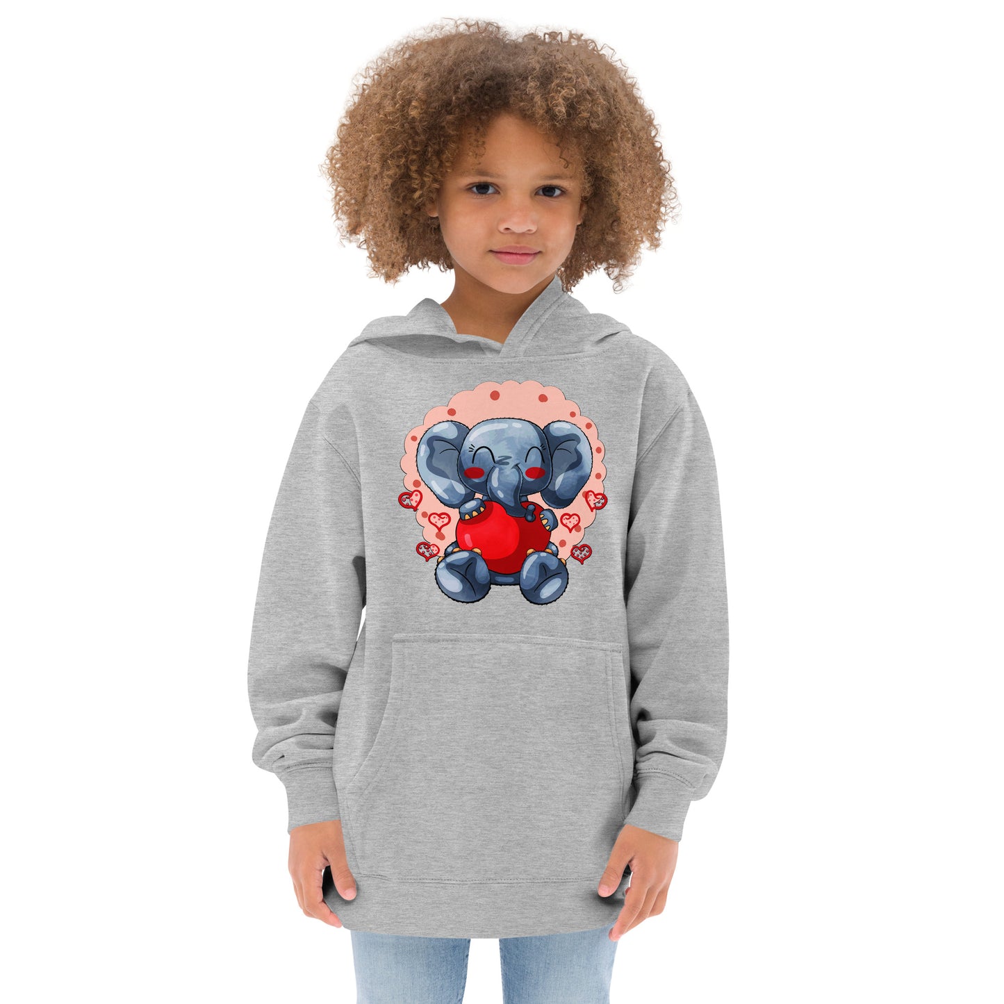 Funny Elephant with Heart Hoodie, No. 0415