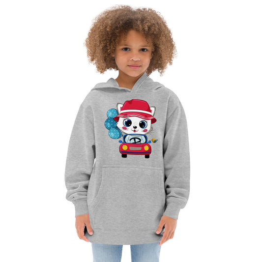 Cute Kitty Cat Driving Car Hoodie, No. 0310