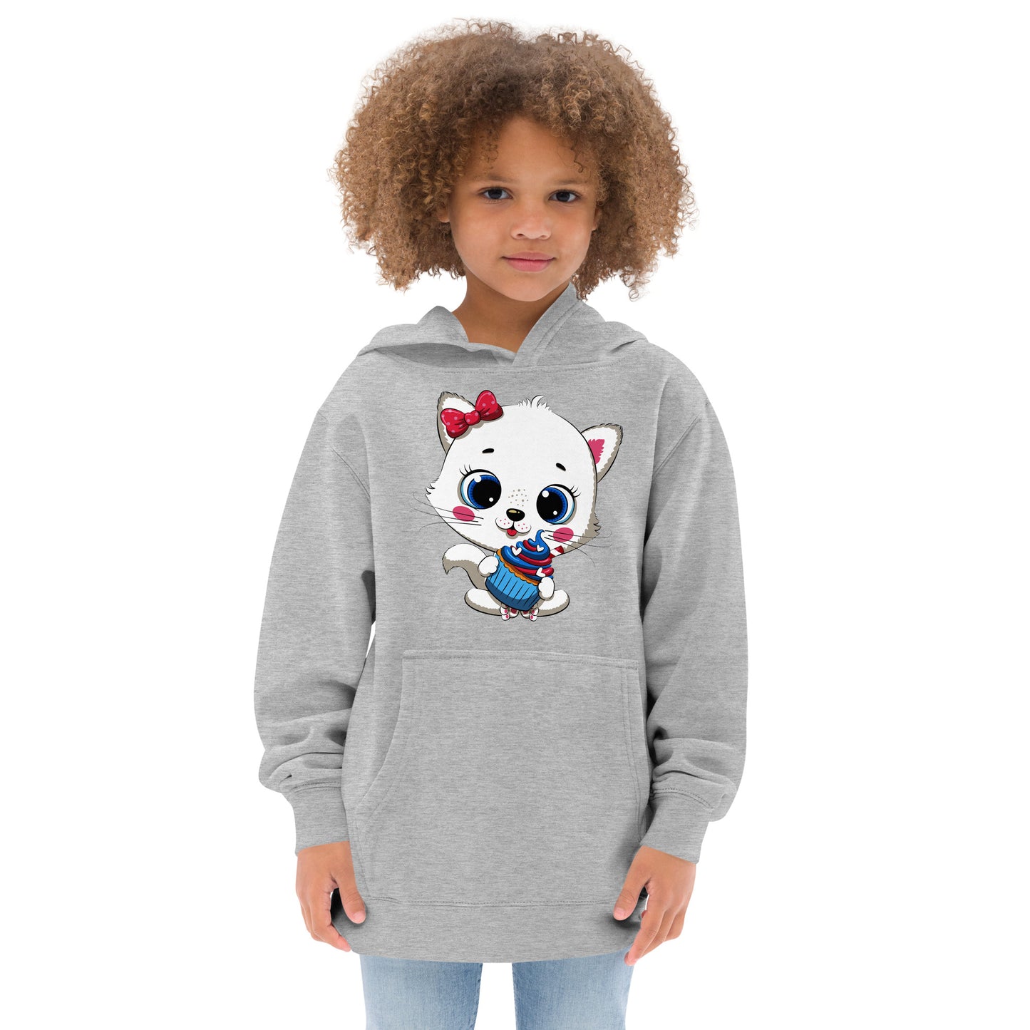 Cute Baby Cat Eating Cupcake Hoodie, No. 0267