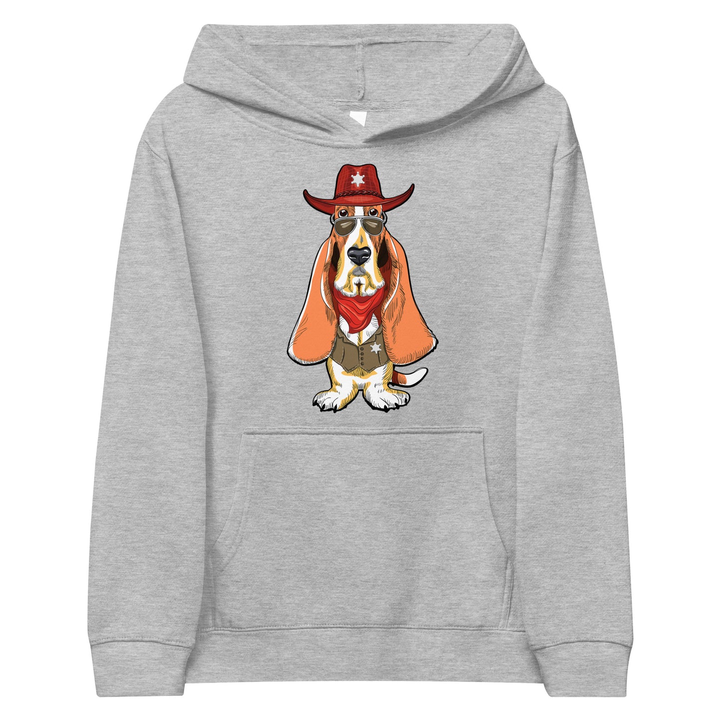 Basset Hound Dog as Sheriff Hoodie, No. 0569