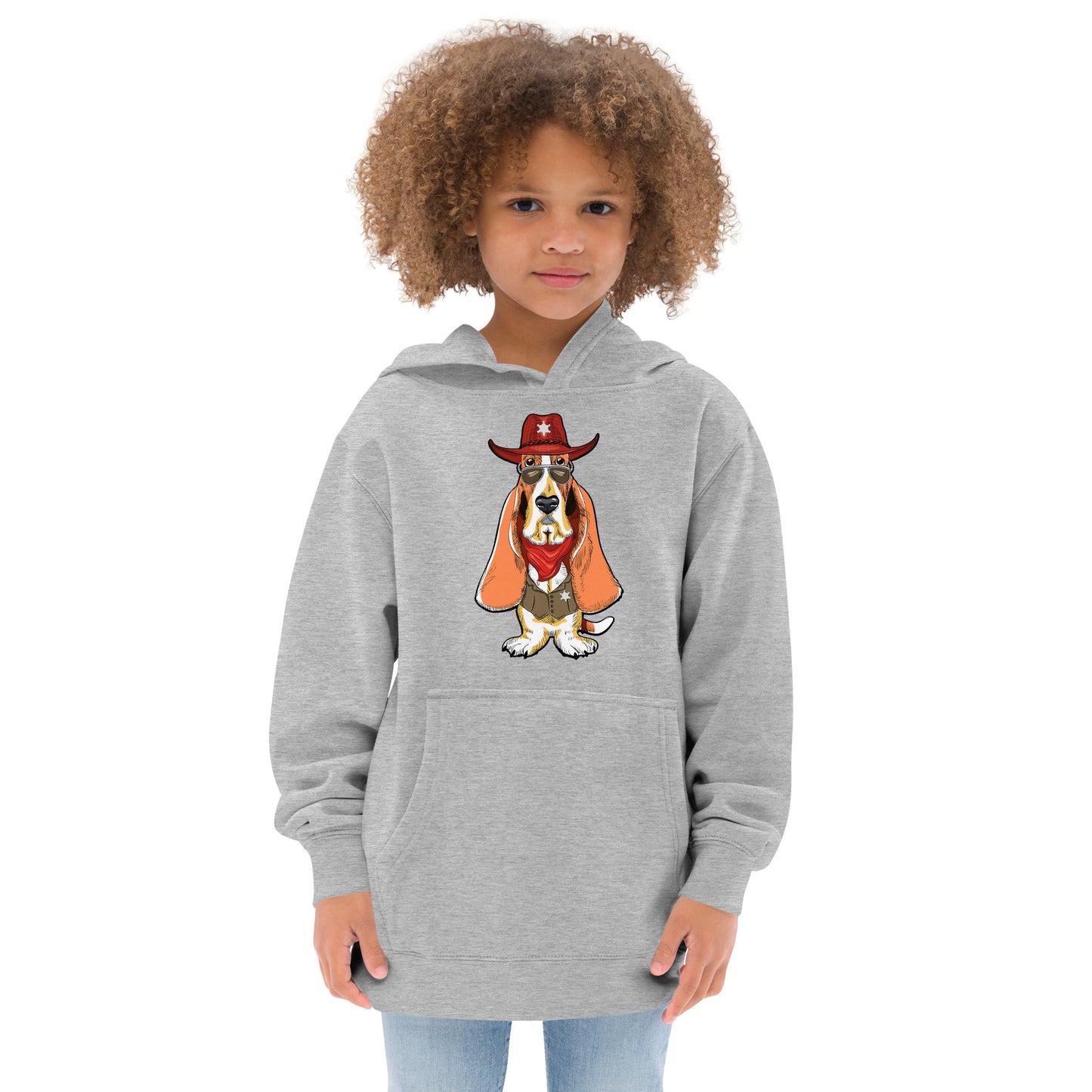 Basset Hound Dog as Sheriff Hoodie, No. 0569