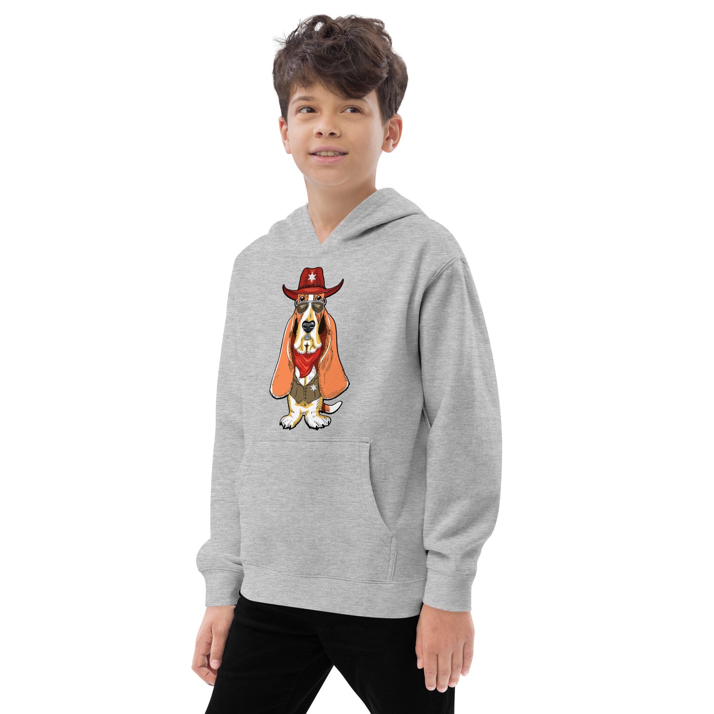 Basset Hound Dog as Sheriff Hoodie, No. 0569