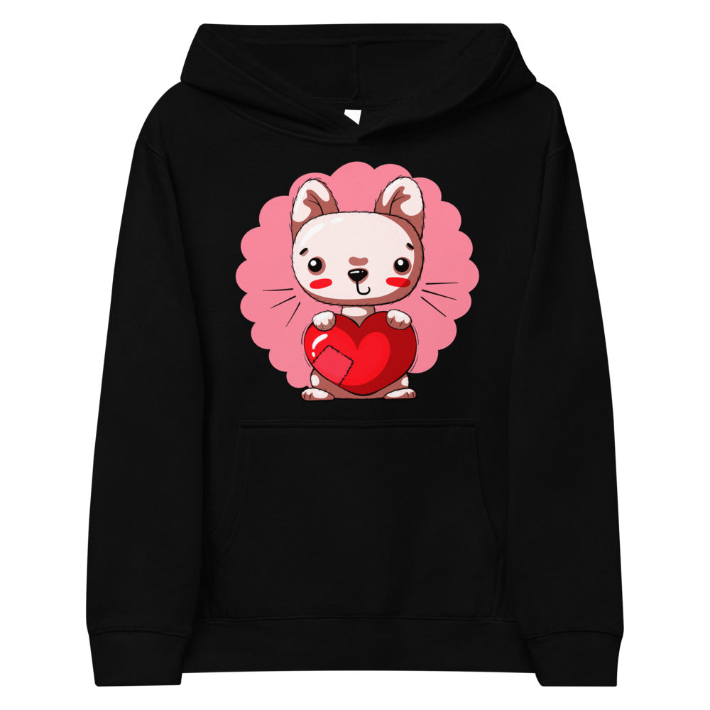 Cute Kitty Cat with Heart, Hoodies, No. 0330