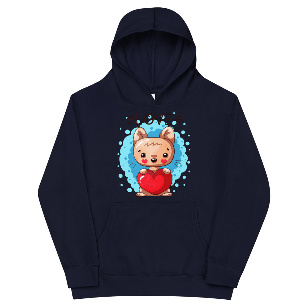 Kitty with Heart, Hoodies, No. 0044