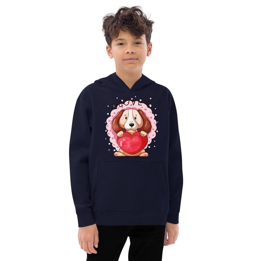 Lovely Puppy Dog with Heart, Hoodies, No. 0482