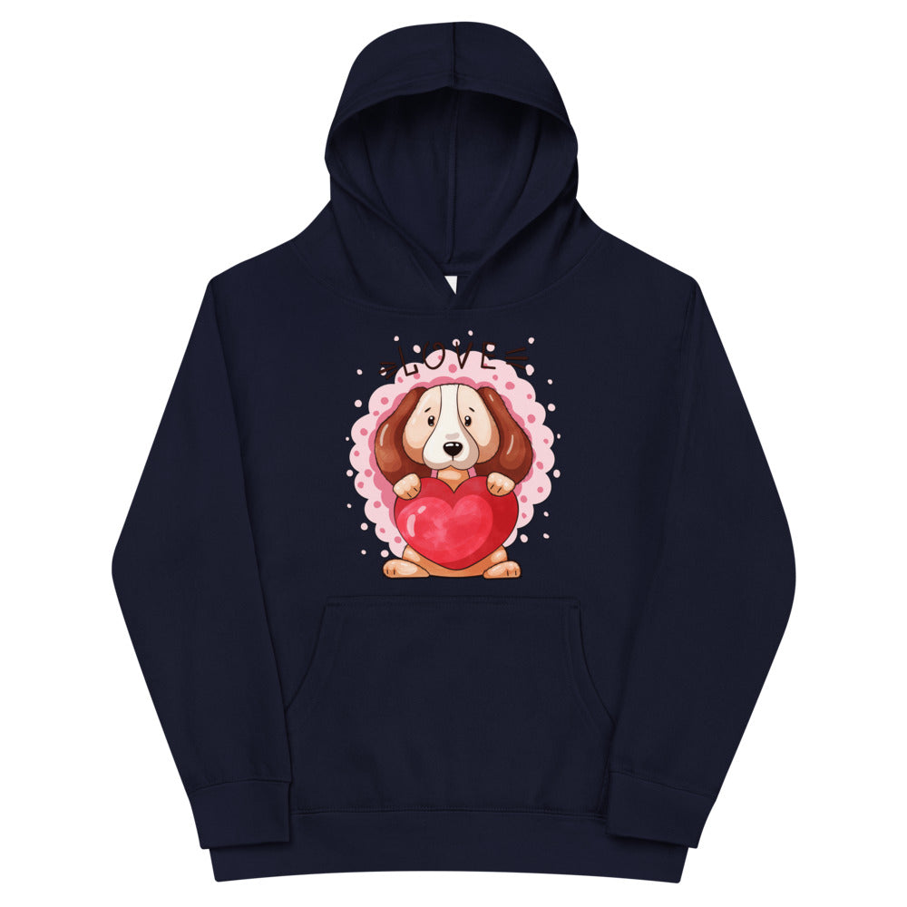 Lovely Puppy Dog with Heart, Hoodies, No. 0482