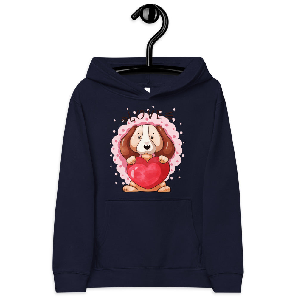 Lovely Puppy Dog with Heart, Hoodies, No. 0482