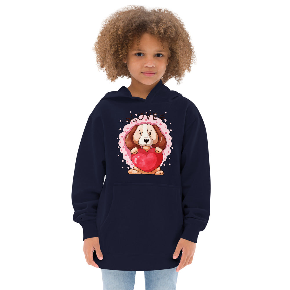 Lovely Puppy Dog with Heart, Hoodies, No. 0482