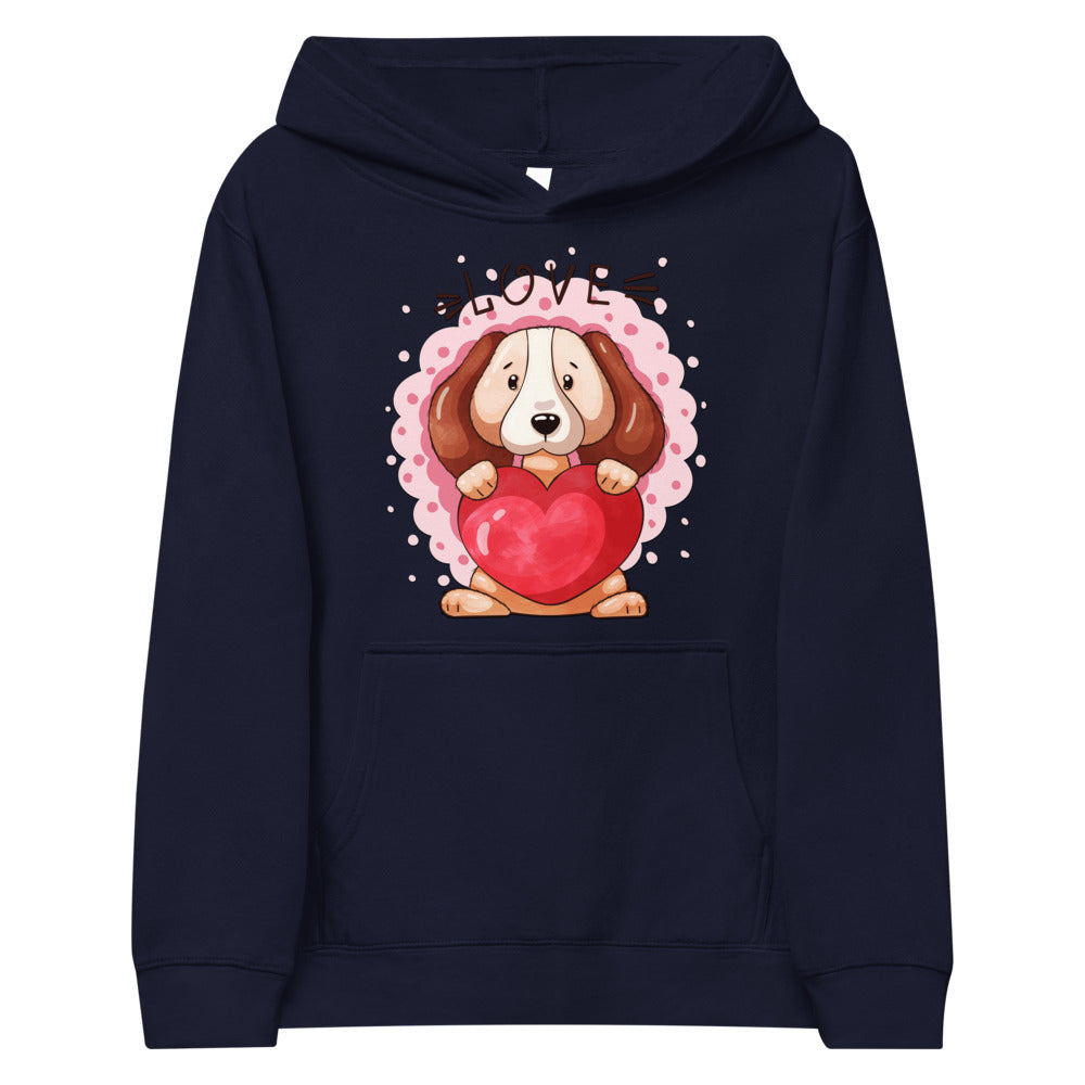 Lovely Puppy Dog with Heart, Hoodies, No. 0482