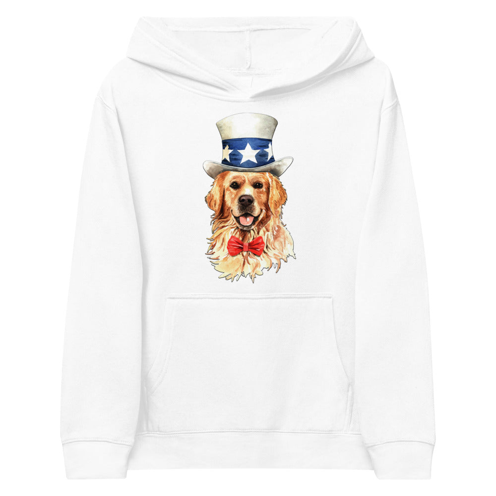 Cool Golden Retriever Dog with Hat, Hoodies, No. 0580