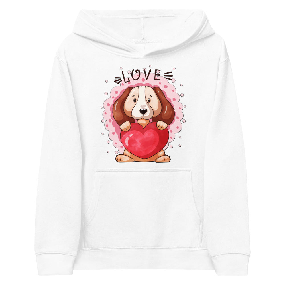 Lovely Puppy Dog with Heart, Hoodies, No. 0482