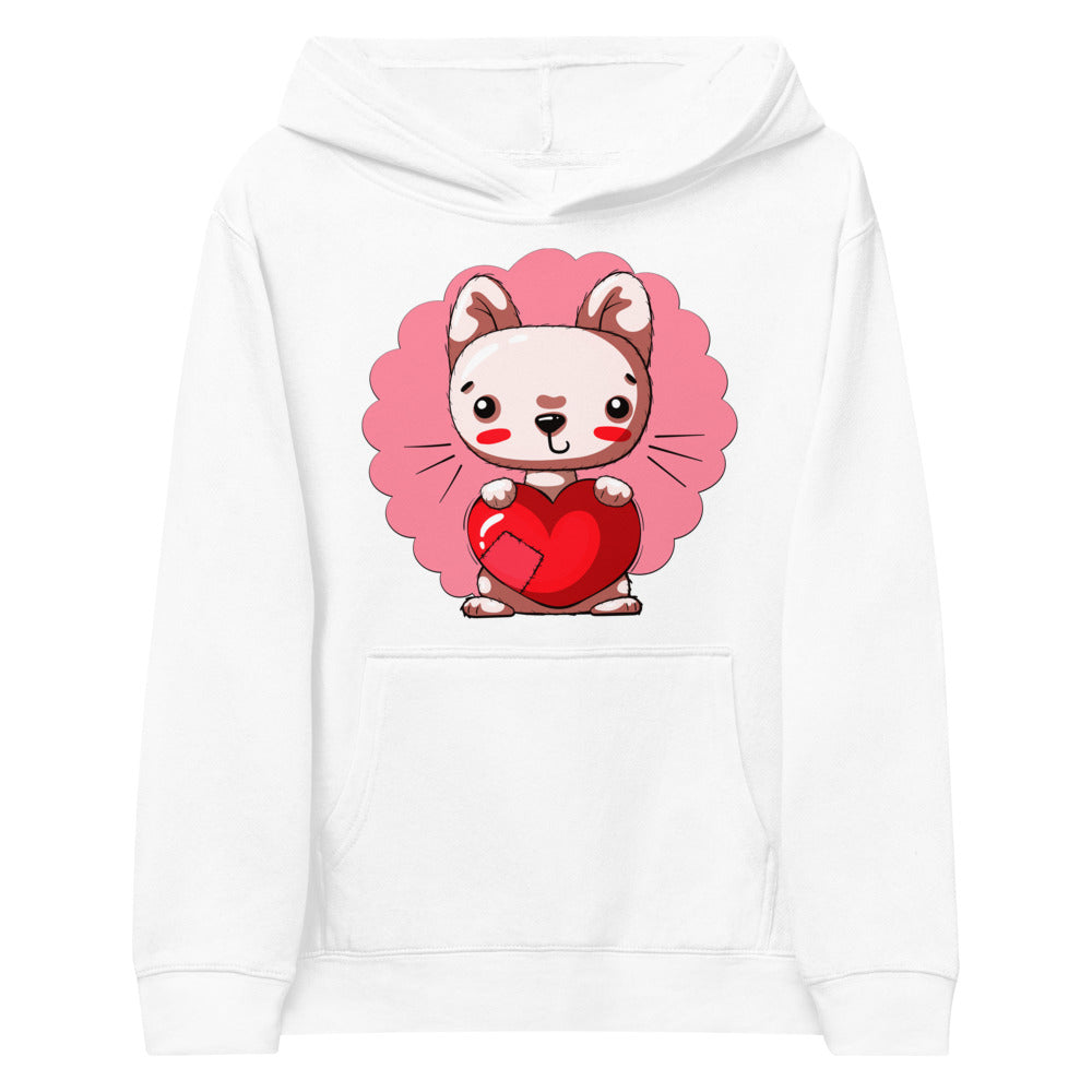 Cute Kitty Cat with Heart, Hoodies, No. 0330