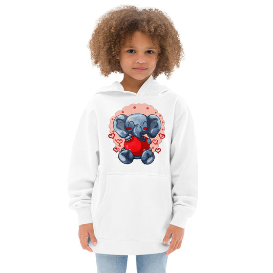 Funny Elephant with Heart Hoodie, No. 0415