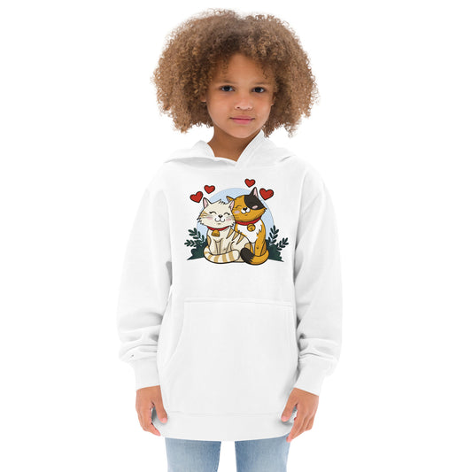 Cute Couple Cats in Love Hoodie, No. 0184