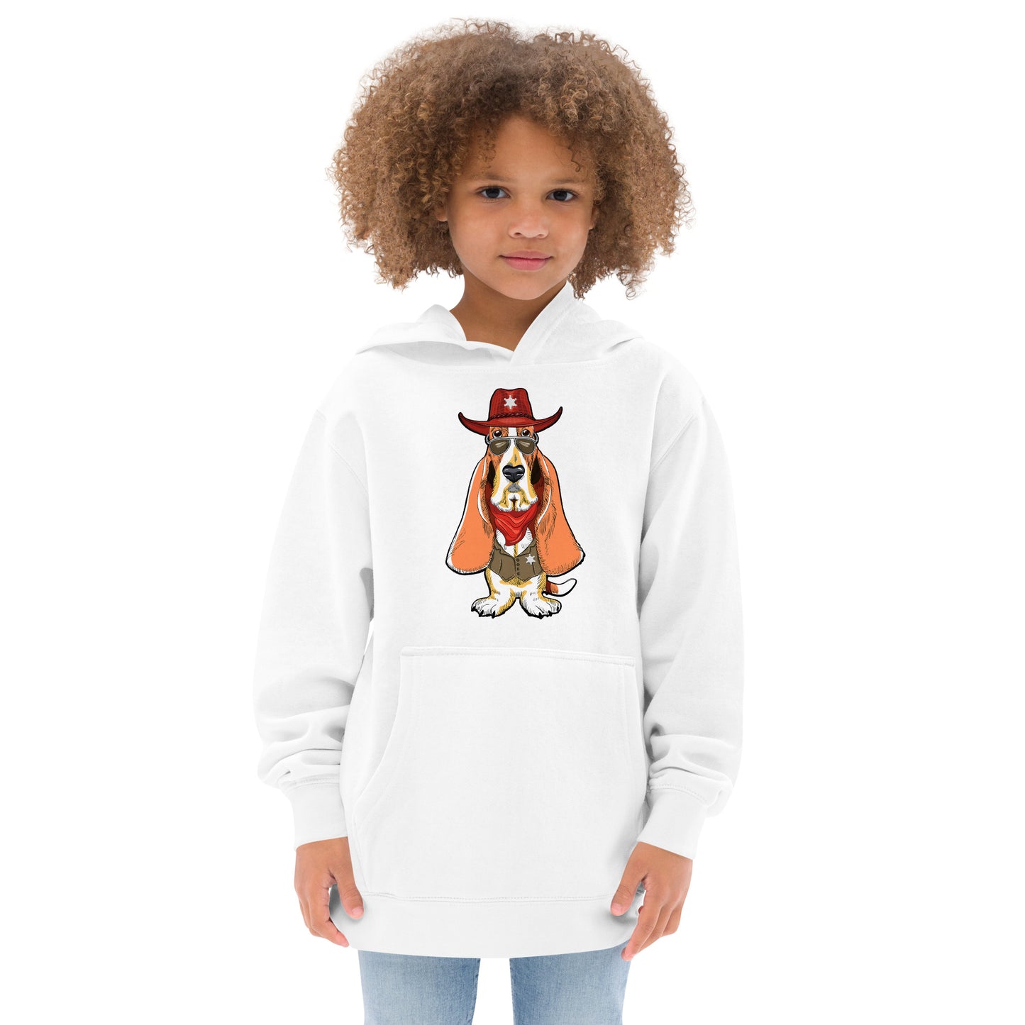 Basset Hound Dog as Sheriff Hoodie, No. 0569