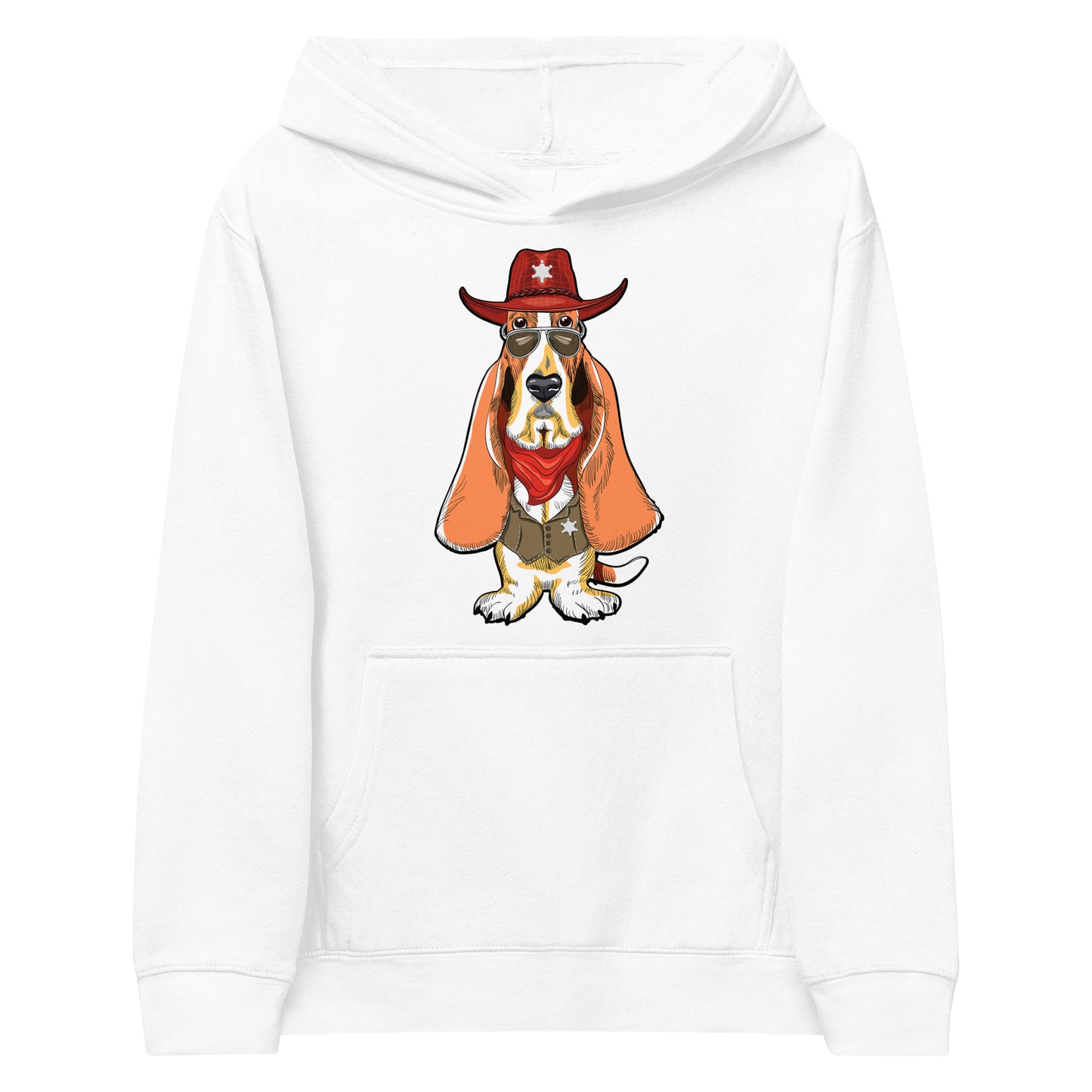 Basset Hound Dog as Sheriff Hoodie, No. 0569