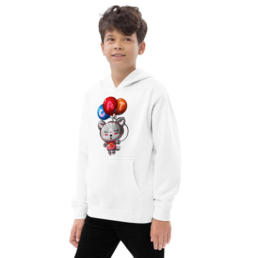 Cute Kitty Cat with Balloon, Hoodies, No. 0327