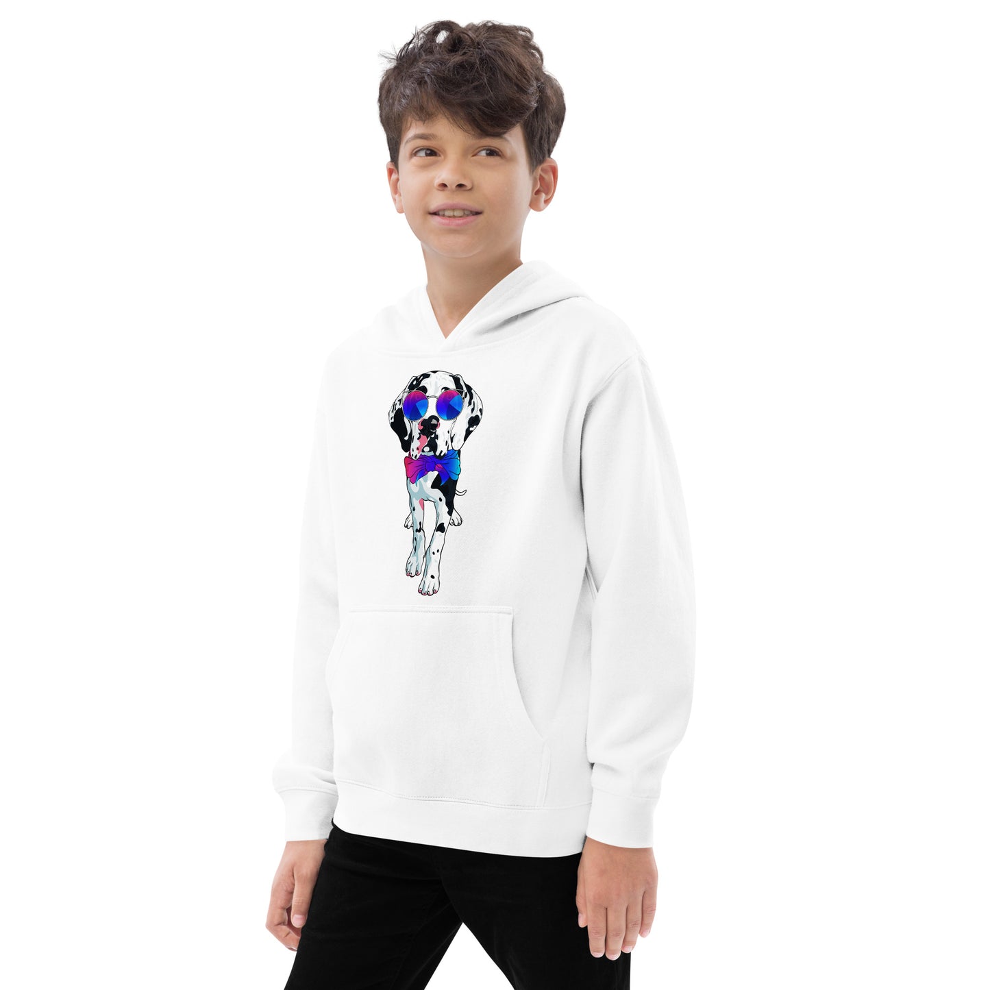 Cute Spotted Great Dane Dog Hoodie, No. 0557