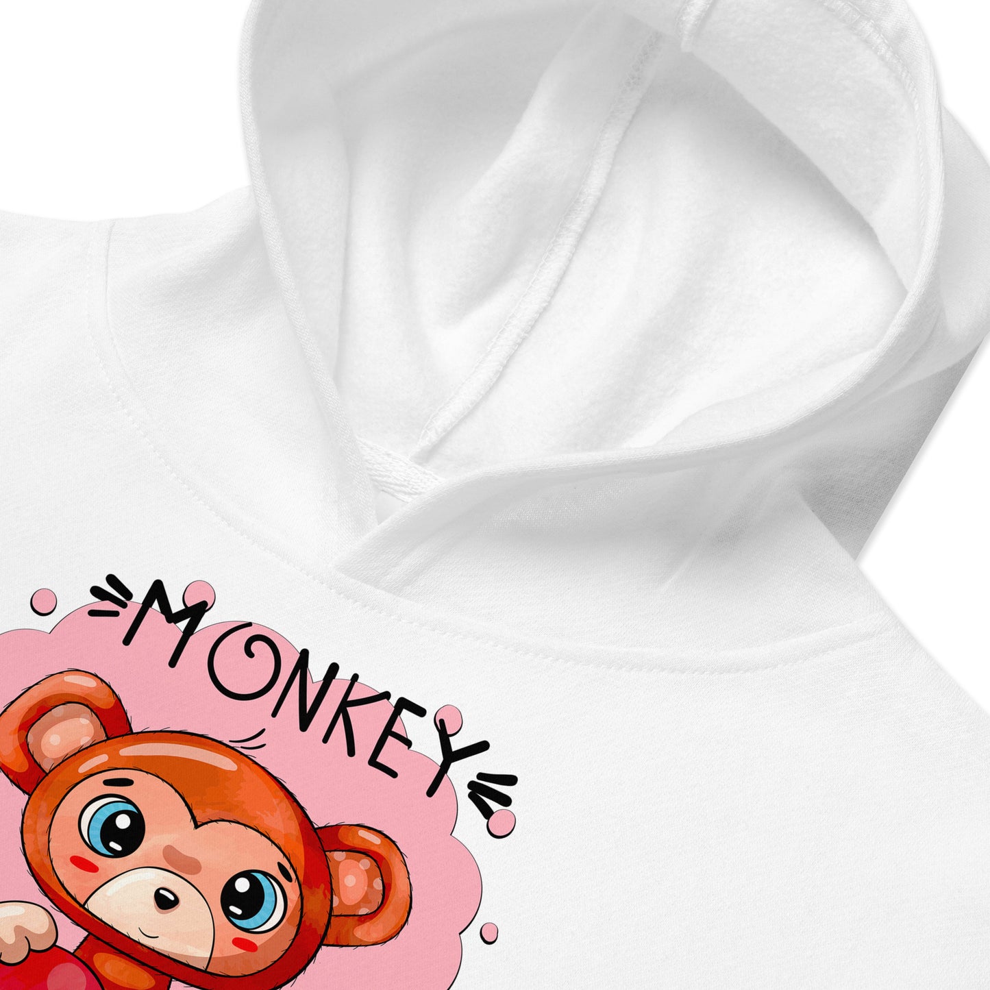 Funny Monkey with Heart Hoodie, No. 0433