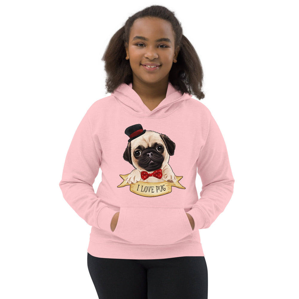 I Love Pug Dog, Hoodies, No. 0459