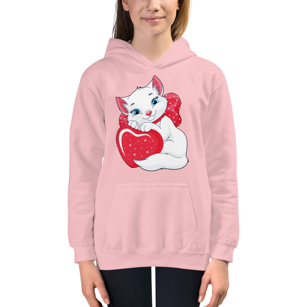 Lovely Cat with Heart, Hoodies, No. 0538