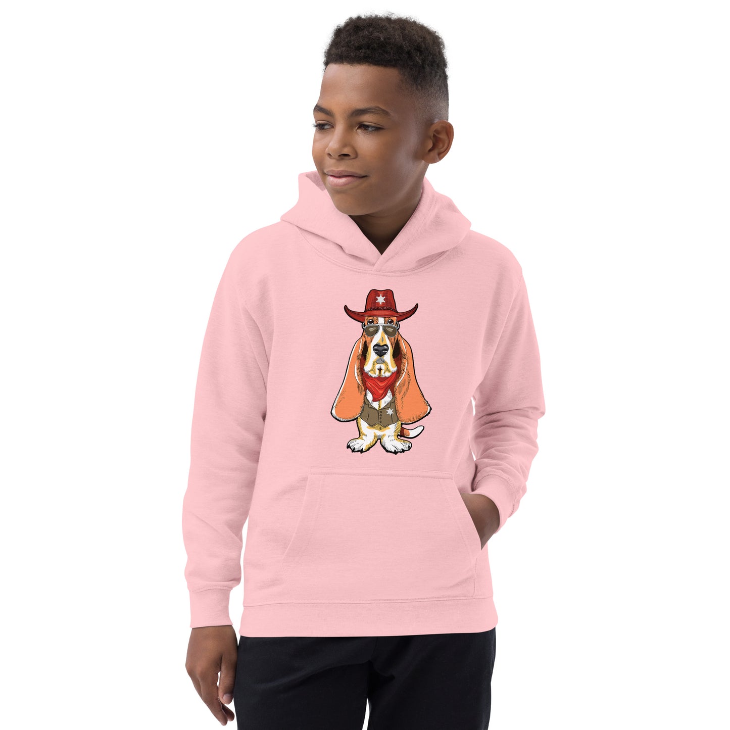 Basset Hound Dog as Sheriff Hoodie, No. 0569