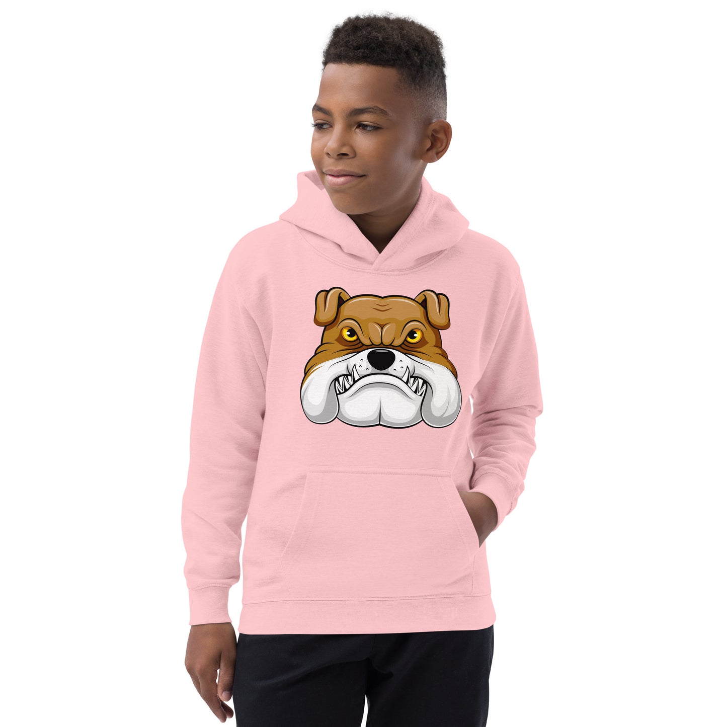 Bulldog Dog Face Hoodie, No. 0108