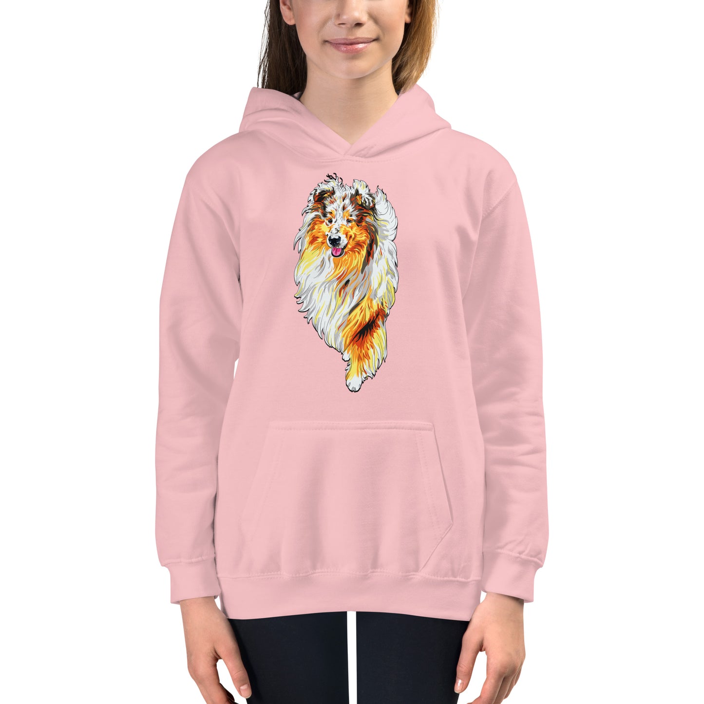 Rough Collie Dog Hoodie, No. 0560