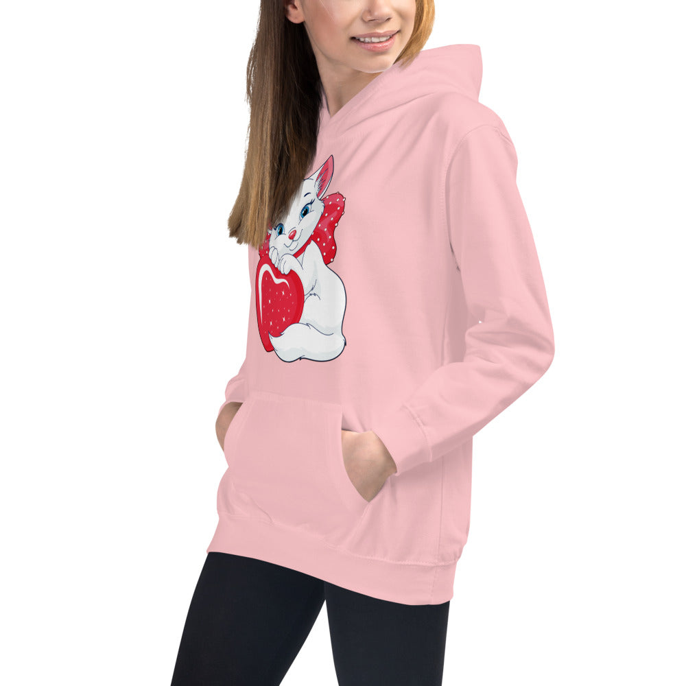 Lovely Cat with Heart, Hoodies, No. 0538