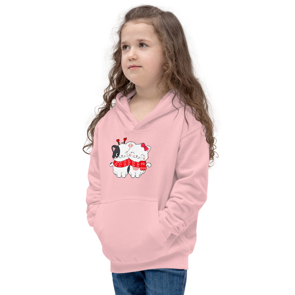 Lovely Couple Cats in Love, Hoodies, No. 0470