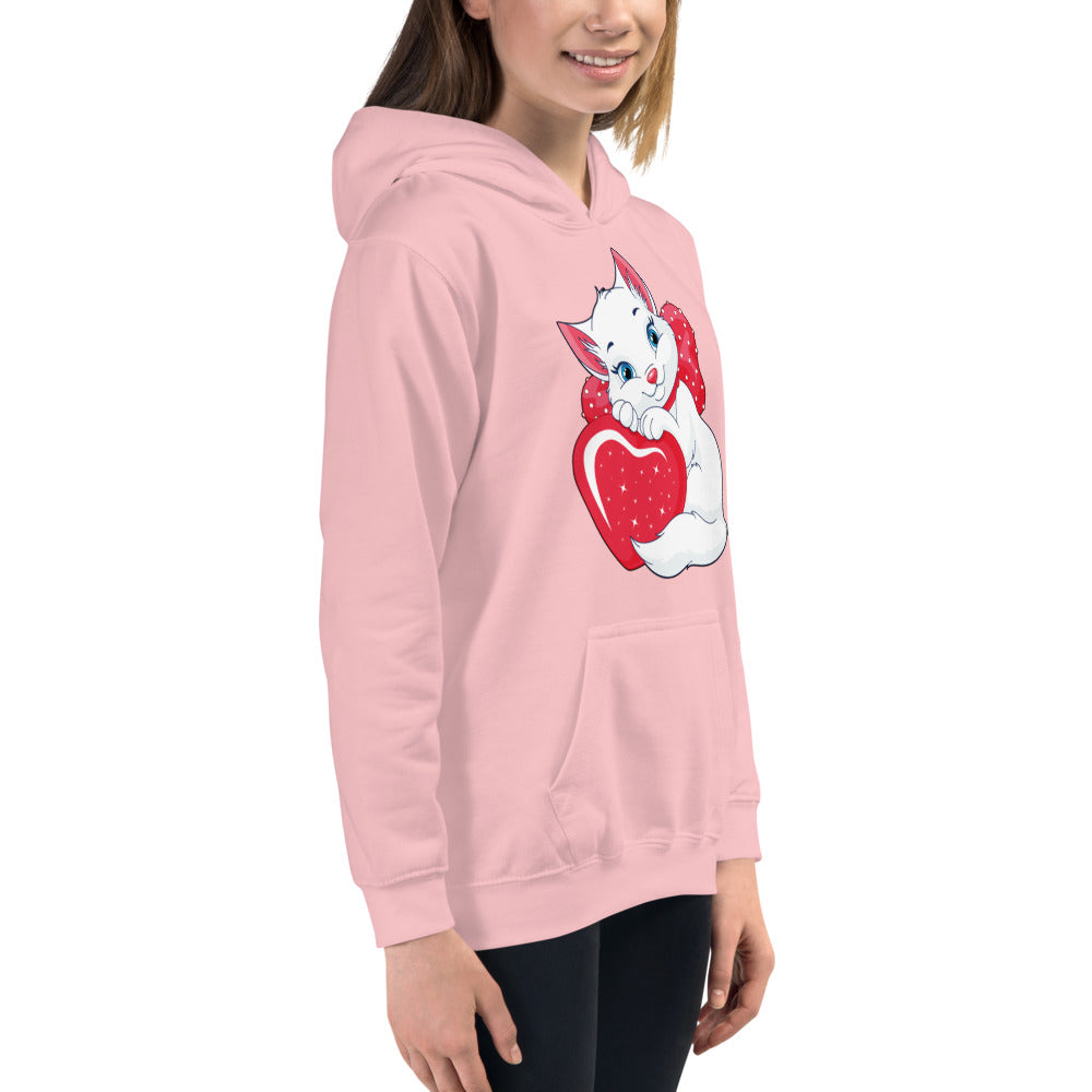 Lovely Cat with Heart, Hoodies, No. 0538