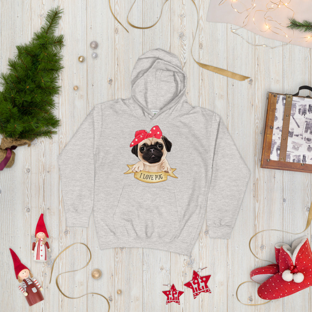 Lovely Pug Dog, Hoodies, No. 0480