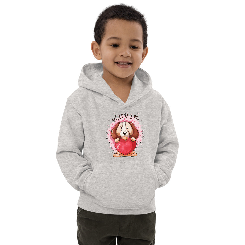 Lovely Puppy Dog with Heart, Hoodies, No. 0482