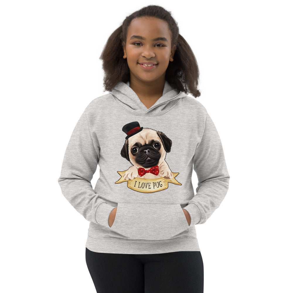 I Love Pug Dog, Hoodies, No. 0459