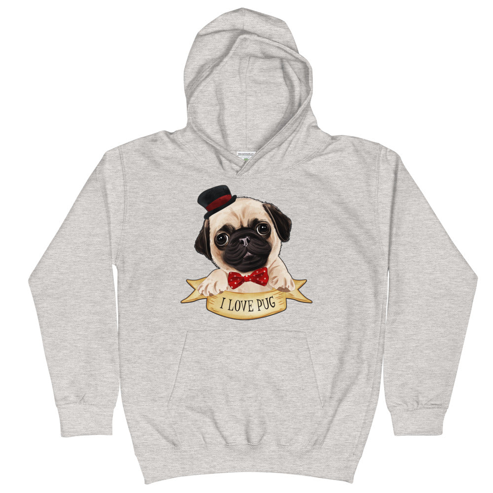 I Love Pug Dog, Hoodies, No. 0459