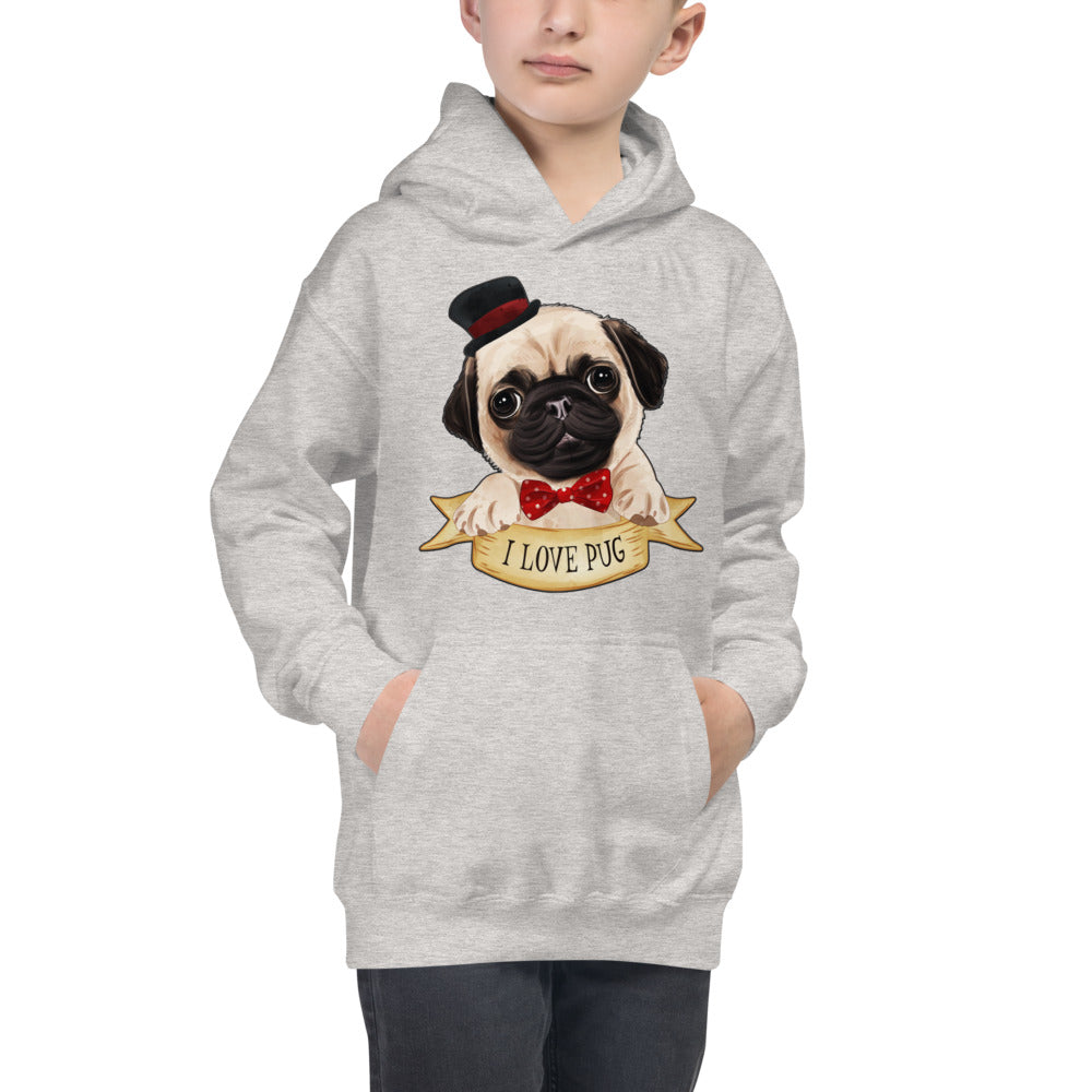 I Love Pug Dog, Hoodies, No. 0459