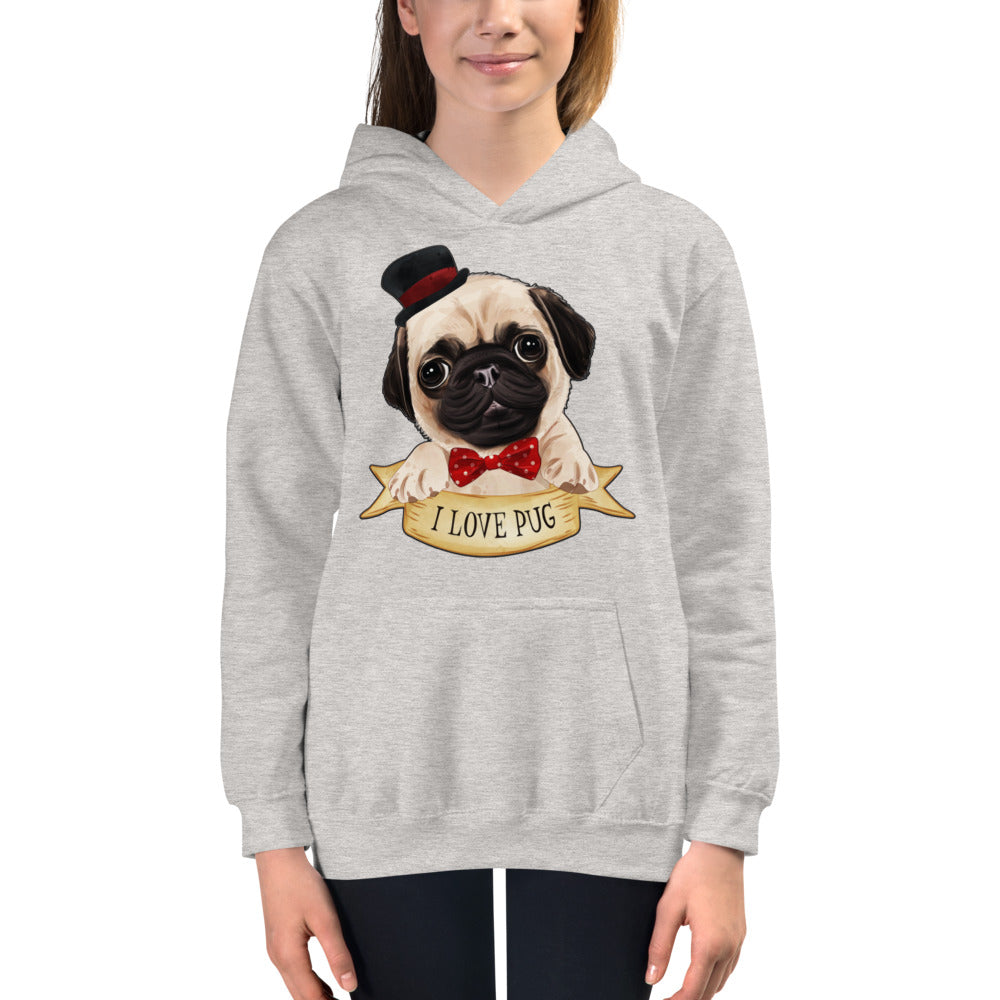 I Love Pug Dog, Hoodies, No. 0459