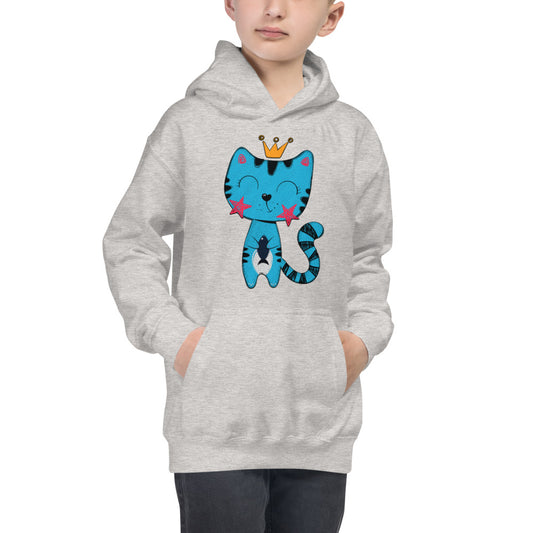 Lovely Cat with Fish, Hoodies, No. 0537