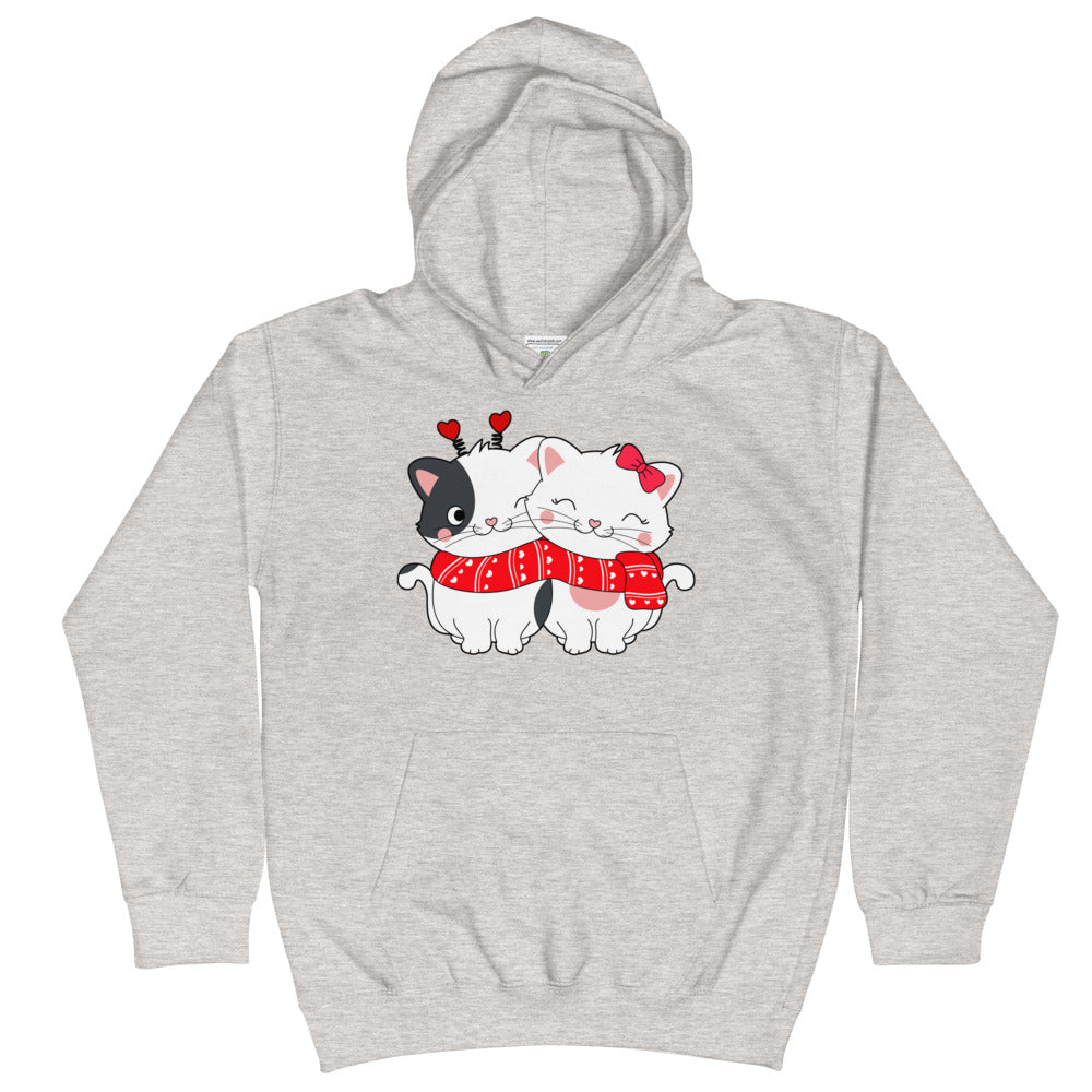 Lovely Couple Cats in Love, Hoodies, No. 0470