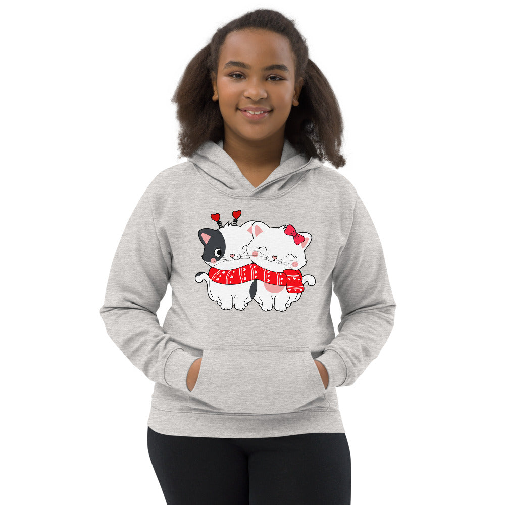 Lovely Couple Cats in Love, Hoodies, No. 0470