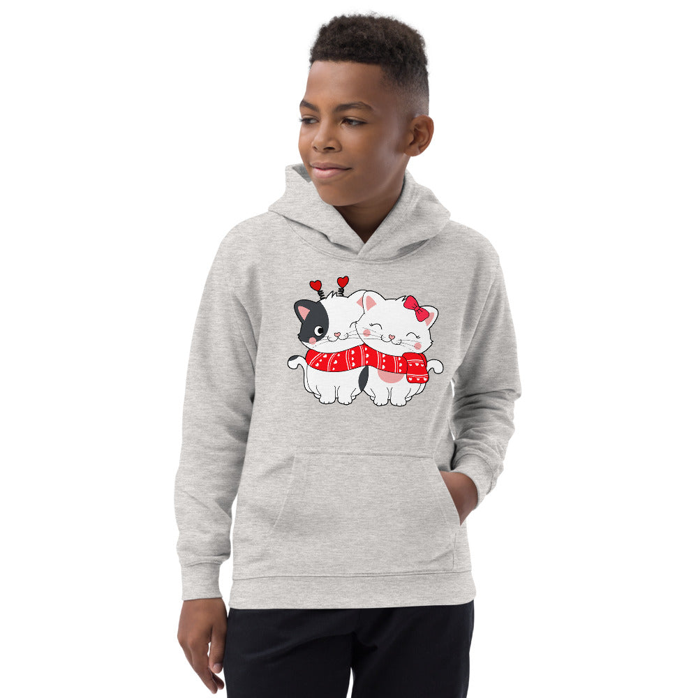 Lovely Couple Cats in Love, Hoodies, No. 0470